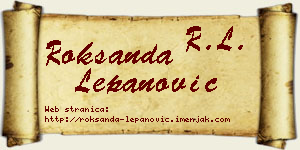 Roksanda Lepanović vizit kartica